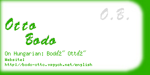 otto bodo business card